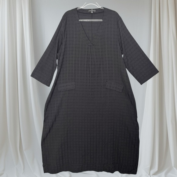 Pomander Place Tuckernuck Black Carolina Caftan Dress Maxi Swim CoverUp XXXL 3XL - Picture 4 of 11